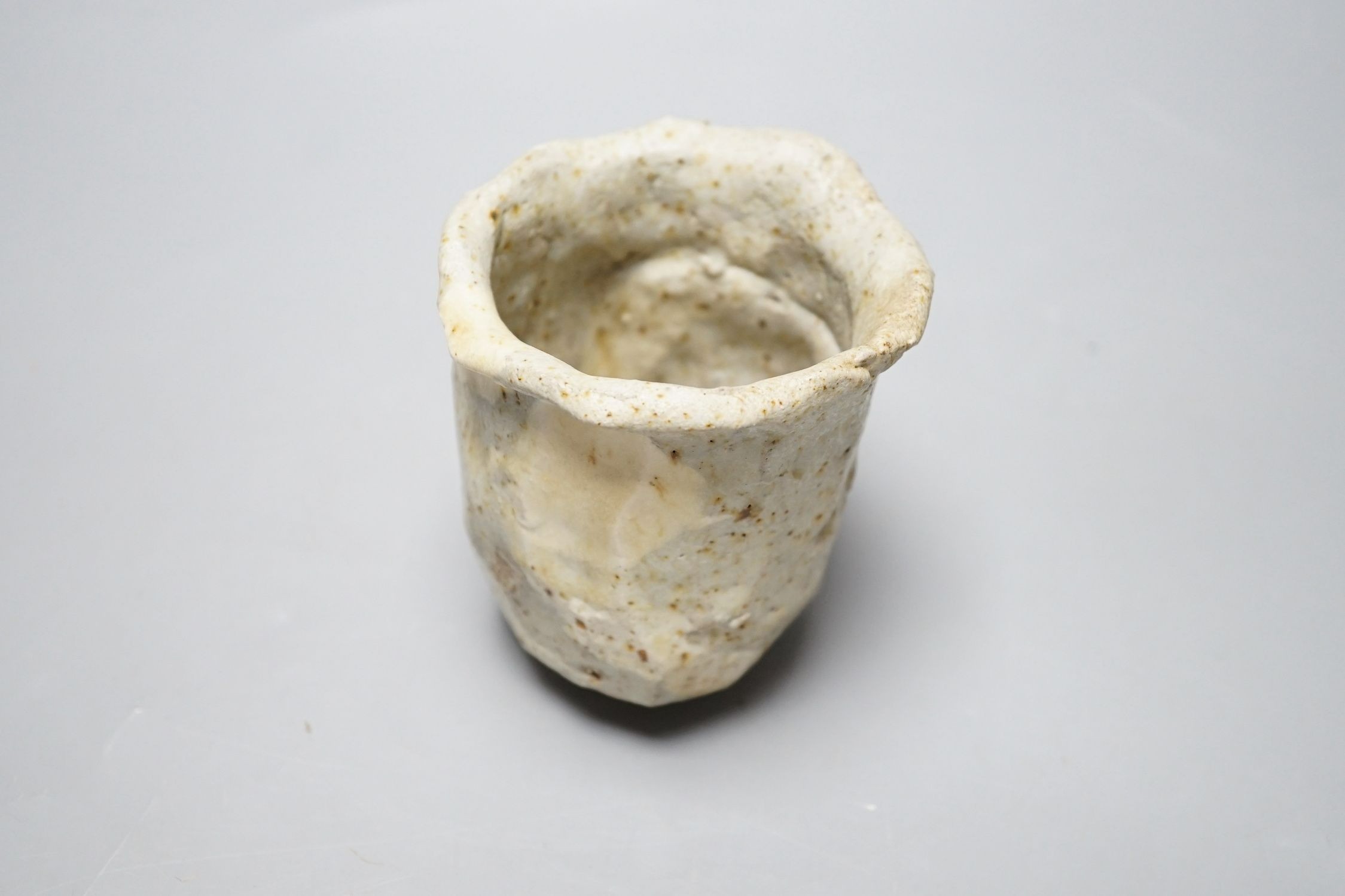 Ewen Henderson (1934-2000), a hand-built mixed laminated clay unomi, 9.5cm tall